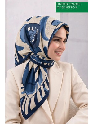 United Colors Of Benetton Sıena Desenli Eşarp -1009-90*90