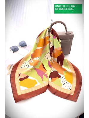 United Colors Of Benetton Sıena Desenli Eşarp -1007-90*90