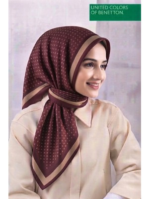 United Colors Of Benetton Sıena Desenli Eşarp -1001-90*90