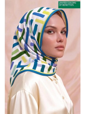 United Colors Of Benetton Sıena Desenli Eşarp -1004-90*90