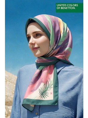 United Colors Of Benetton Sıena Desenli Eşarp -1002-90*90