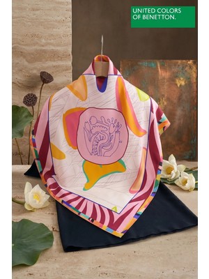 United Colors Of Benetton Sıena Desenli Eşarp -1009-90*90