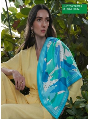 United Colors Of Benetton Sıena Desenli Eşarp -1007-90*90