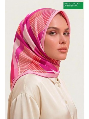 United Colors Of Benetton Sıena Desenli Eşarp -1008-90*90