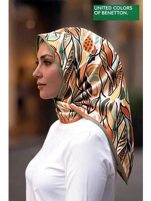 United Colors Of Benetton Sıena Desenli Eşarp -1038-90*90