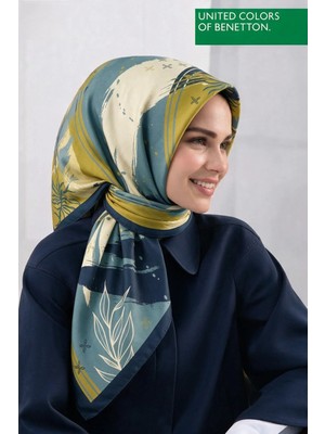 United Colors Of Benetton Sıena Desenli Eşarp -1002-90*90