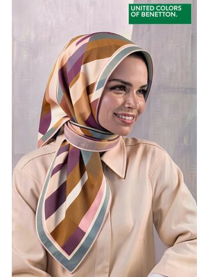 United Colors Of Benetton Sıena Desenli Eşarp -1005-90*90