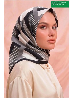 United Colors Of Benetton Sıena Desenli Eşarp -1008-90*90