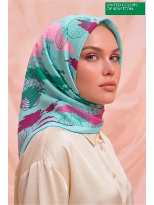 United Colors Of Benetton Sıena Desenli Eşarp -1006-90*90