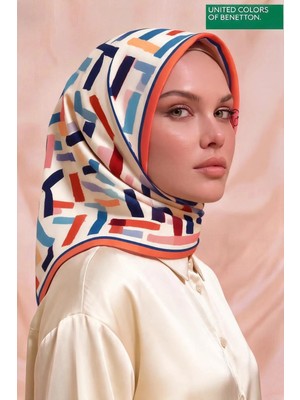 United Colors Of Benetton Sıena Desenli Eşarp -1004-90*90