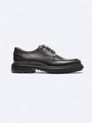 Kahverengi Deri Smart Casual Ayakkabı