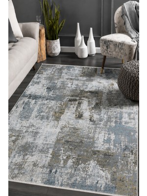 Vitali Home Hernes Gri Mavi Salon Oturma Odası Çocuk Odası Yatak Odası Halısı HM-6004