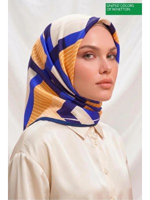United Colors Of Benetton Sıena Desenli Eşarp -1008-90*90