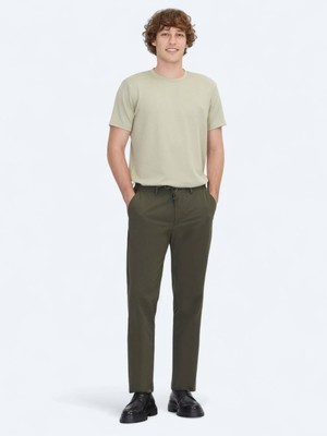 Kip Haki Dokuma Jogging Fit Casual Pantolon