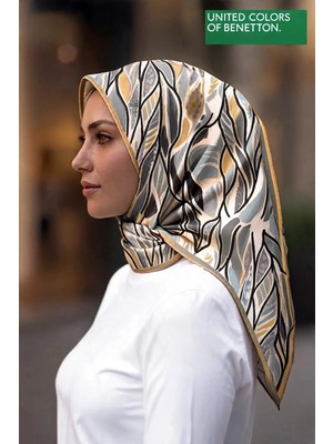 United Colors Of Benetton Sıena Desenli Eşarp -1038-90*90