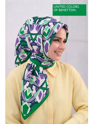 United Colors Of Benetton Sıena Desenli Eşarp -1003-90*90