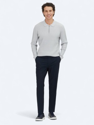 Kip Lacivert Dokuma Jogging Fit Casual Pantolon