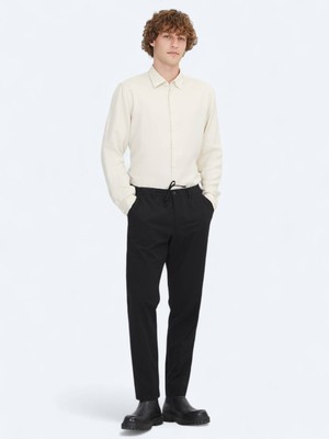 Kip Ekru Regular Fit Uzun Dokuma Casual Gömlek