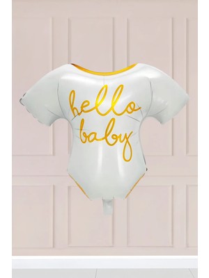 Atölye Mi Hello Baby Yazılı Elbise Folyo Balon Baby Shower Balonu 5490