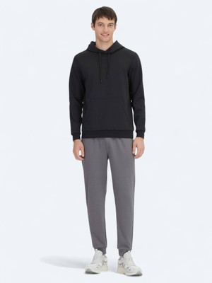 Kip Siyah Kapüşonlu Sweatshırt