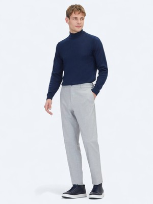 Gri Dokuma Jogging Fit Casual Pantolon