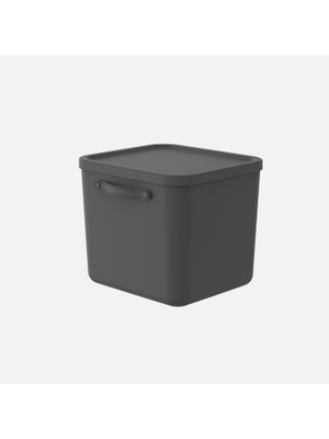 Rotho Mythen Kapaklı Saklama Kutusu Antrasit 40 Litre (5'li Paket)