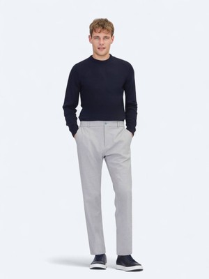 Kip Gri Dokuma Jogging Fit Casual Pantolon