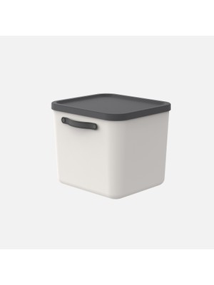 Rotho Mythen Kapaklı Saklama Kutusu Beyaz 40 Litre (5'li Paket)