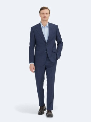 Kip Lacivert Modern Fit Yün Karışımlı Takım Elbise