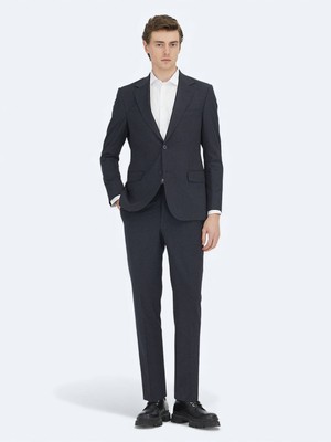 Kip Lacivert Mikro Modern Fit Takım Elbise