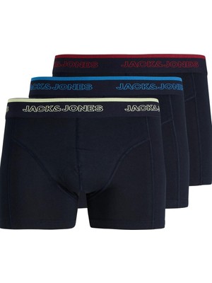 Jack & Jones Jacadrıan Solid Erkek Boxer 3'lü Paket Rahat Pamuklu Günlük