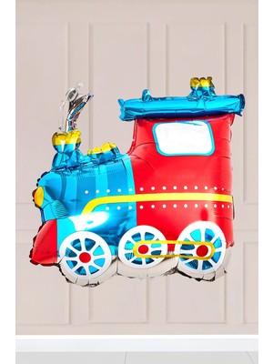 Atölye Mi Kırmızı Mavi Tren Folyo Balon 9351