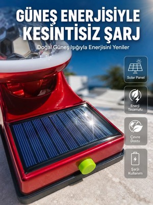 Marsilyan Taşınabilir Solar LED Parti Lambası USB Şarjlı Renkli Dekoratif Aydınlatma