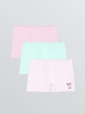 Lc Waikiki Yeni Sezon Baskılı Kız Çocuk Boxer 3'lü