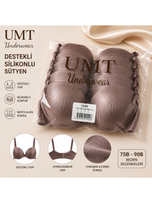Karakoç Destekli Silikon Sütyen