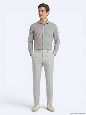 Kip Taş Kumaş Relaxed Fit Casual Pamuk Karışımlı Pantolon