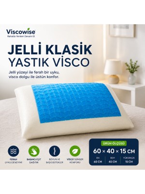 Viscowise Jelli Klasik Yastık Visco/60*40*15 cm (Çantalı)