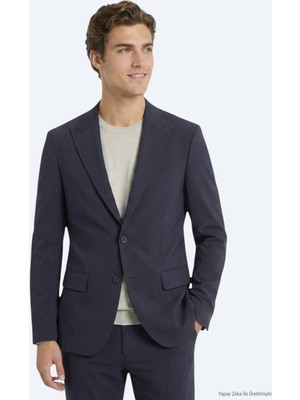 Kip Koyu Gri Düz Modern Fit Örme Takım Elbise