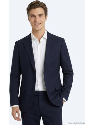 Kip Lacivert Düz Modern Fit Takım Elbise