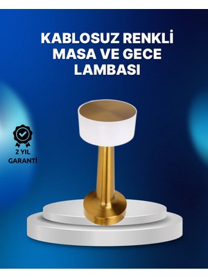 Kap Kaç Kablosuz Dokunmatik Masa Lambası – Şık Modern Metal Gövde, USB Şarjlı