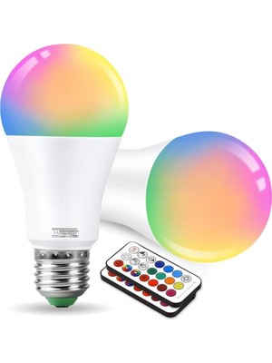 Kap Kaç LED Ampul Enerji Dostu Rgb Işıklı 100W LED Işık