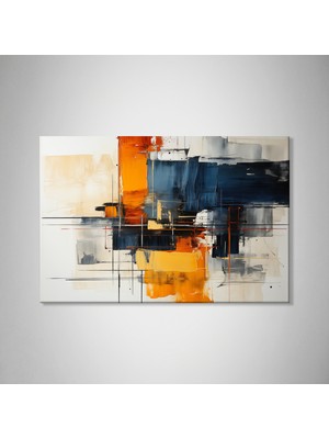 Ahsenico Kanvas Tablo Modern Soyut Kanvas Tablo | Nötr Minimal Duvar Sanatı