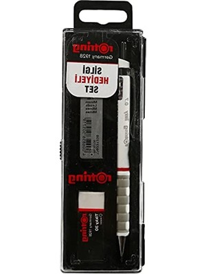 Esranın Dünyası 0,7 mm Beyaz Mekanik Kalem ve Silgi Seti, 3'lü Paket