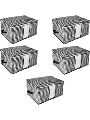Brf Store Elivorasell Aee® 5 Adet Mega Boy Pencereli Hurç Seti 64X46X34 Büyük Boy Yorgan Hurcu Battaniye Yastı
