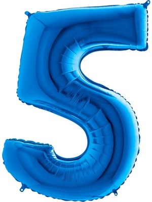 Brf Store Elivorasell 5 Koyu Mavi Renk Rakam Folyo Balon 100 cm