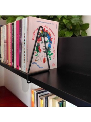 Brf Store Elivorasell Eceaksesuar Kitap Tutucu ve Metal Kitap Desteği 2'li Paket Siyah