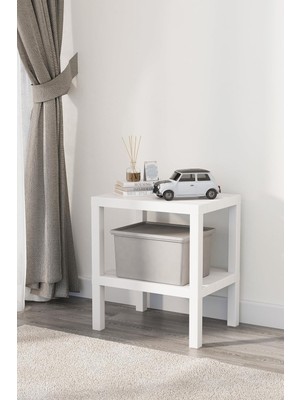 Brf Store Elivorasell 2 Katlı Plastik Beyaz Banyo Mutfak Rafı MIT1054