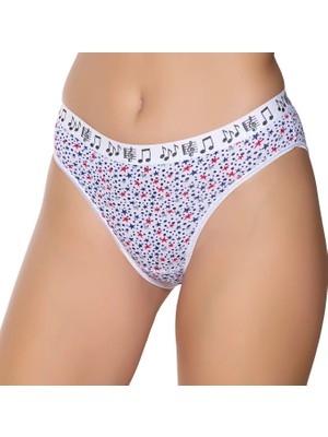 Gümüş 6024 12'li Kadın Likralı Kemer Lastikli Galaksi Bikini