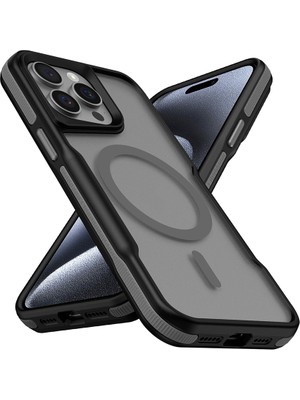 iPhone 14 Pro Max Kılıf Magsafe Airbag Kamera Yükseltili Silikon Mat Parmak Izi Tutmayan Aden
