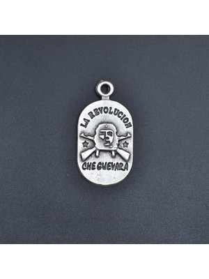 Alooya Devrim - Che Guevara Gümüş Kaplama Kolye Ucu